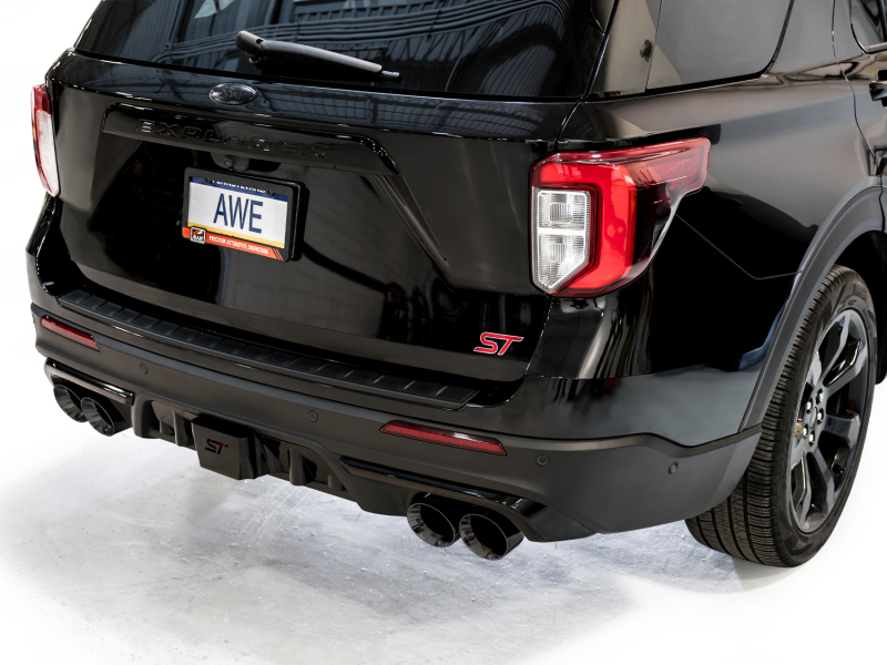 Ford Explorer ST Performance Exhaust - AWE Tuning - Cat-Back Touring Edition with Diamond Black Tips - Diamond Black - `20-`27